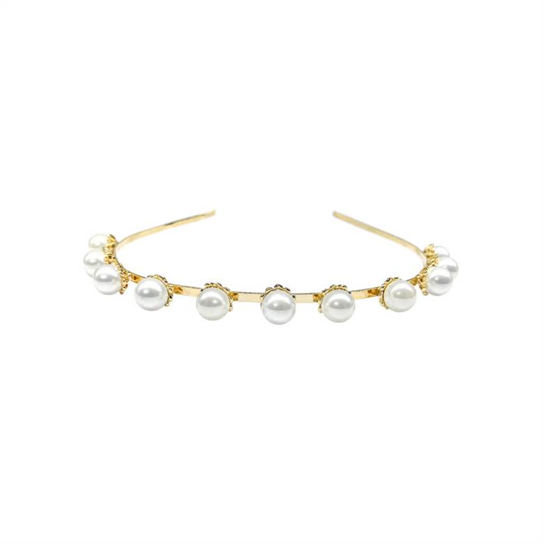 TIARA PÉROLAS G - BANHO DOURADO