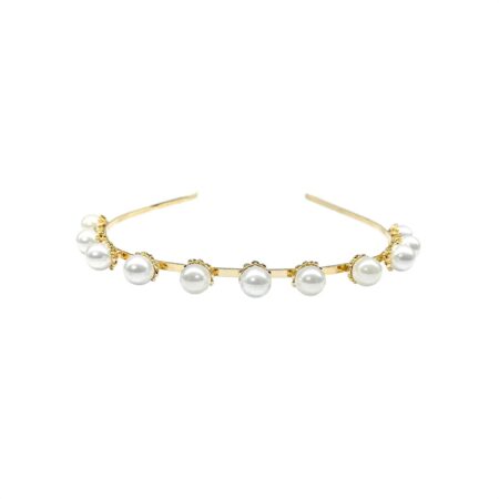TIARA PÉROLAS G - BANHO DOURADO