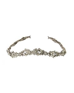 TIARA ANATOMICA COM PÉROLAS E CRISTAIS - BANHO DE PRATA