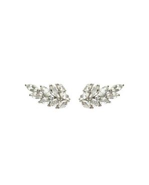 EARCUFF EM PRATA DE LEI 925 COM TOPÁZIOS E RÓDIO BRANCO