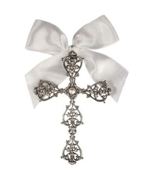 CRUCIFIXO COM PÉROLA E BANHO DE PRATA