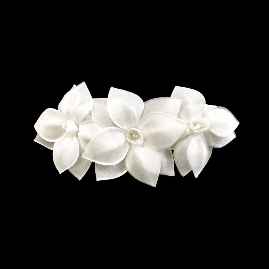 3 FLORES DE TECIDO PIETRA - OFF WHITE