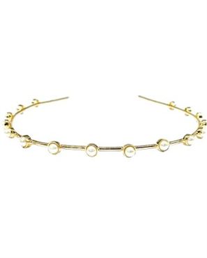 TIARA PÉROLAS - BANHO DOURADO