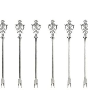 ESPETOS APERITIVO DE PRATA DE LEI 925 VITÓRIA – 6UN