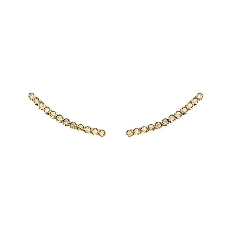 EARCUFF EM OURO BRANCO 18K COM DIAMANTES