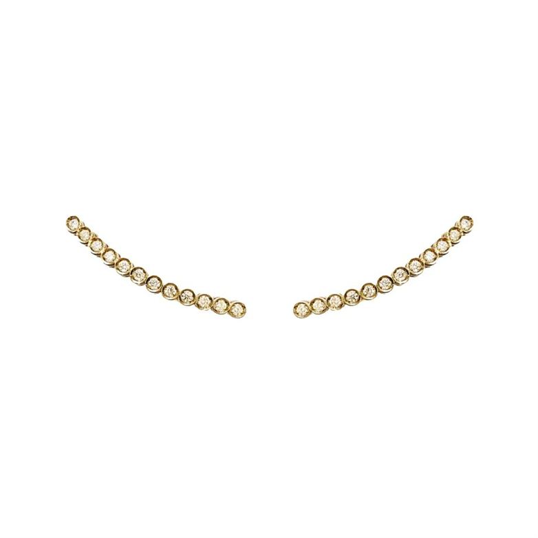 EARCUFF EM OURO BRANCO 18K COM DIAMANTES