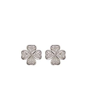 Brinco em ouro branco 18k com diamantes