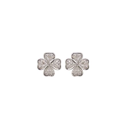 Brinco em ouro branco 18k com diamantes