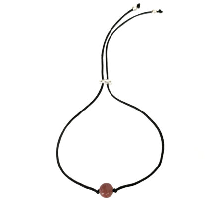 PULSEIRA EM PRATA DE LEI 925 COM A PEDRA DO SEU SIGNO - QUARTZO ROSA/TOURO