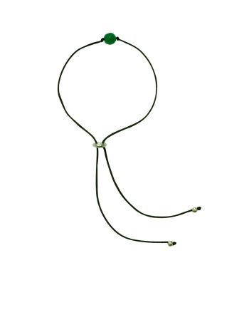 PULSEIRA EM PRATA DE LEI 925 COM PONTEIRAS EM PRATA E JADE VERDE
