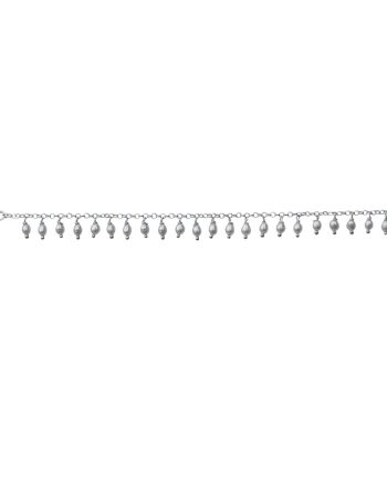 Pulseira em prata de lei 925 com pérolas