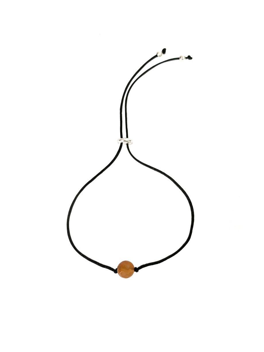 PULSEIRA EM PRATA DE LEI 925 COM A PEDRA DO SEU SIGNO - CORNALINA/ÁRIES