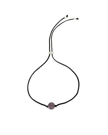PULSEIRA EM PRATA DE LEI 925 COM A PEDRA DO SEU SIGNO - AMETISTA/PEIXES