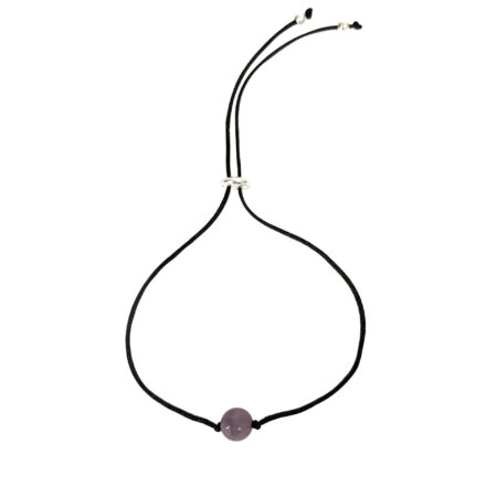 PULSEIRA EM PRATA DE LEI 925 COM A PEDRA DO SEU SIGNO - AMETISTA/PEIXES
