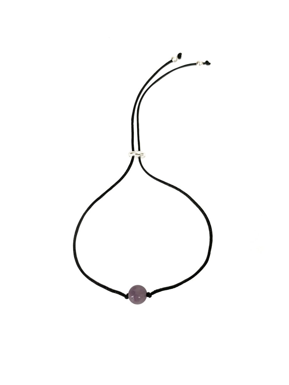PULSEIRA EM PRATA DE LEI 925 COM A PEDRA DO SEU SIGNO - AMETISTA/PEIXES