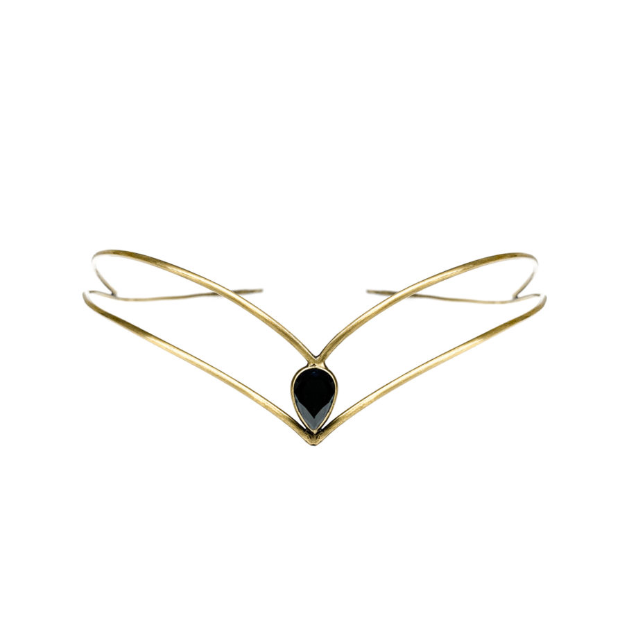 HEADPIECE 2 FIOS GOTA - BANHO DOURADO