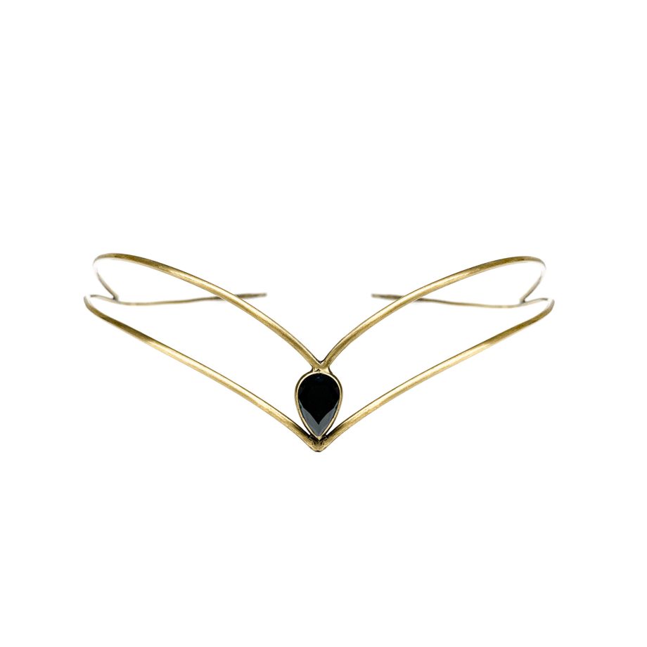 HEADPIECE 2 FIOS GOTA - BANHO DOURADO