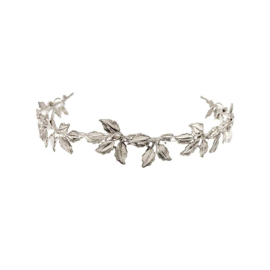 TIARA FOLHAS – BANHO PRATA
