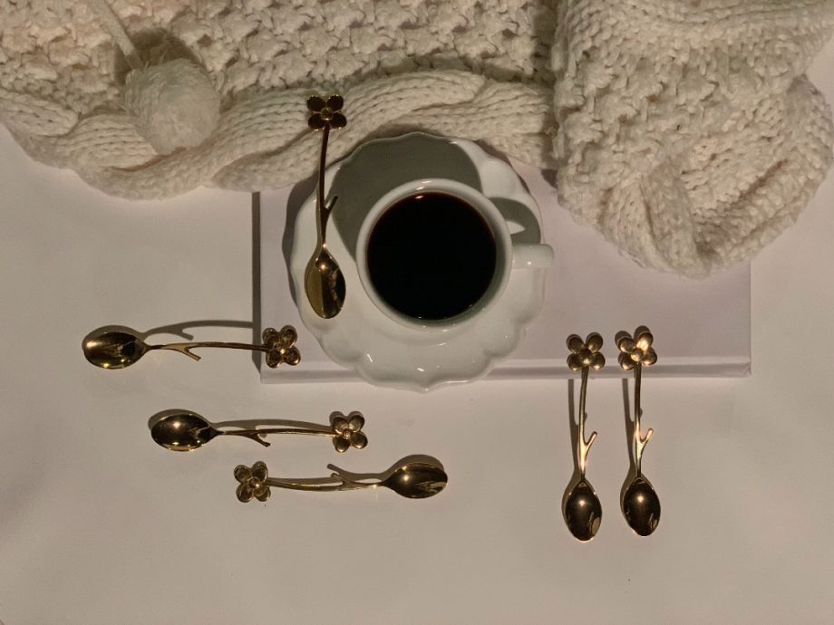COLHER DE CAFÉ GRAZIELA GOLD – 6UN