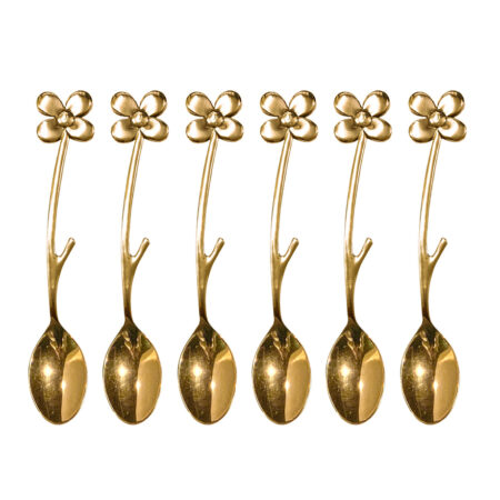 COLHER DE CAFÉ GRAZIELA GOLD – 6UN