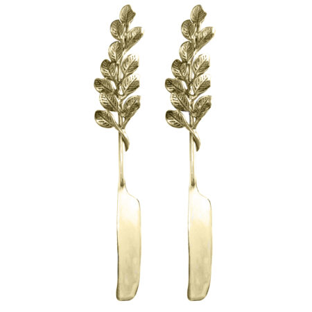FACA APERITIVO FOLHAS GOLD – 2UN