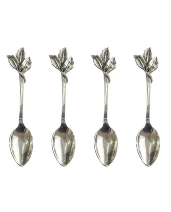 COLHER DE CAFÉ FOLHAS VALENTINA – 4UN