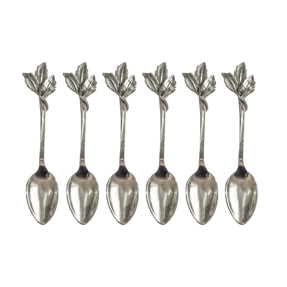 COLHER DE CAFÉ FOLHAS VALENTINA – 6UN