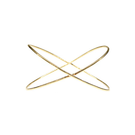 BRACELETE RÍGIDO EM PRATA DE LEI 925 COM BANHO DOURADO