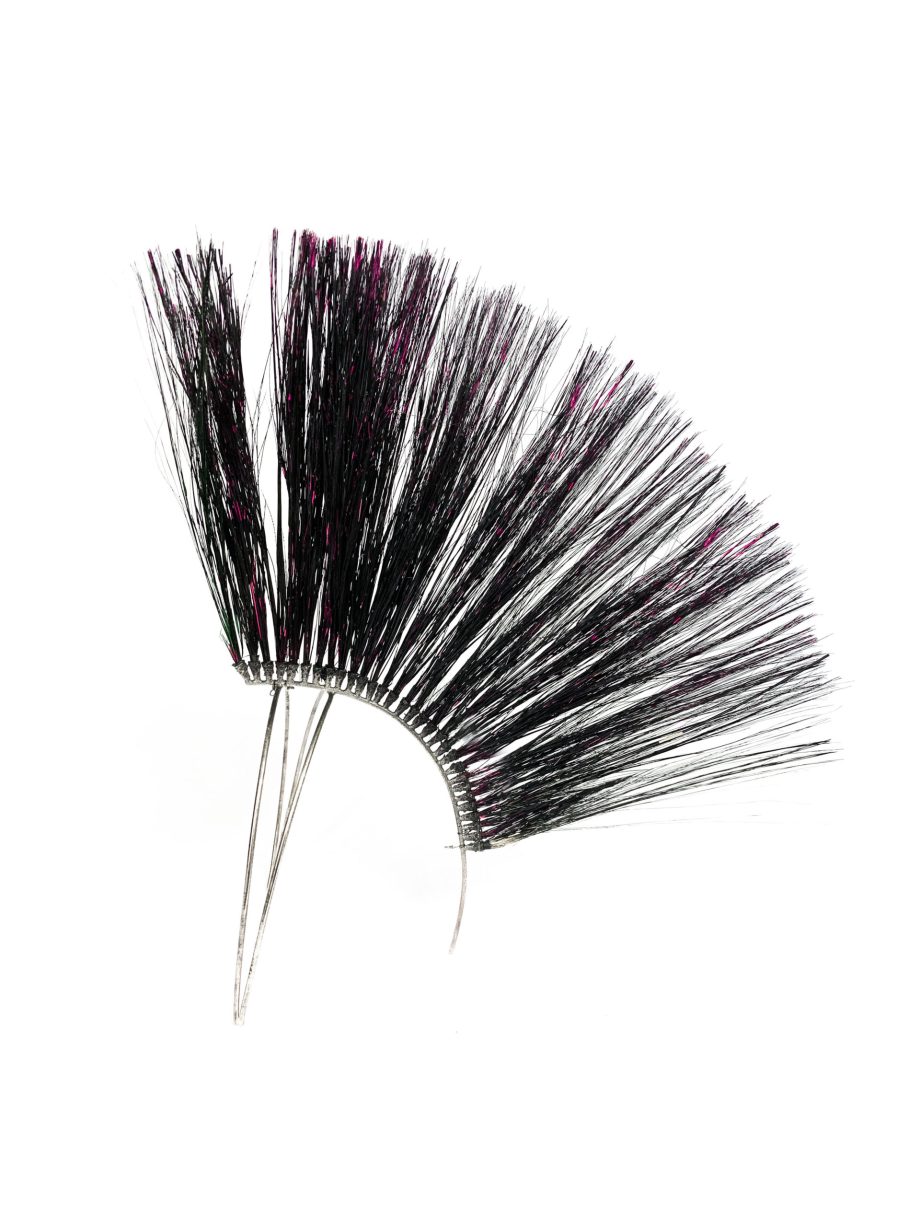 HEADPIECE MOICANO COM RAFIS PRETA