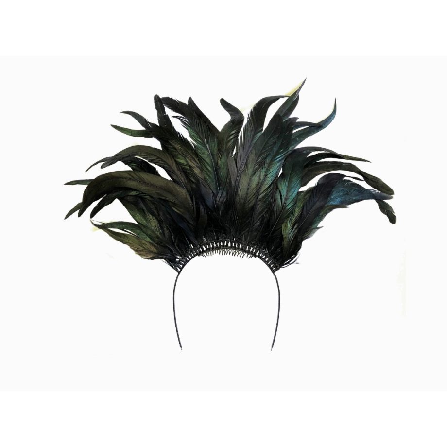 HEADPIECE COM PENAS PRETAS