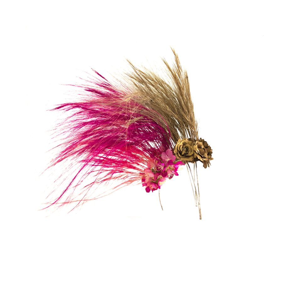 HEADPIECE MOICANO COM RAFIS E FLORES