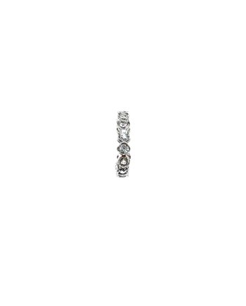PIERCING EM PRATA DE LEI 925 COM TOPÁZIOS E RÓDIO BRANCO