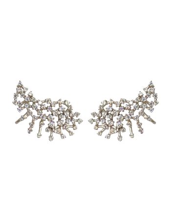 BRINCO EM OURO BRANCO 18K COM DIAMANTE