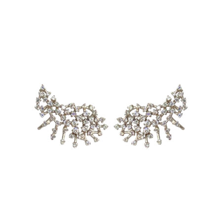 BRINCO EM OURO BRANCO 18K COM DIAMANTE