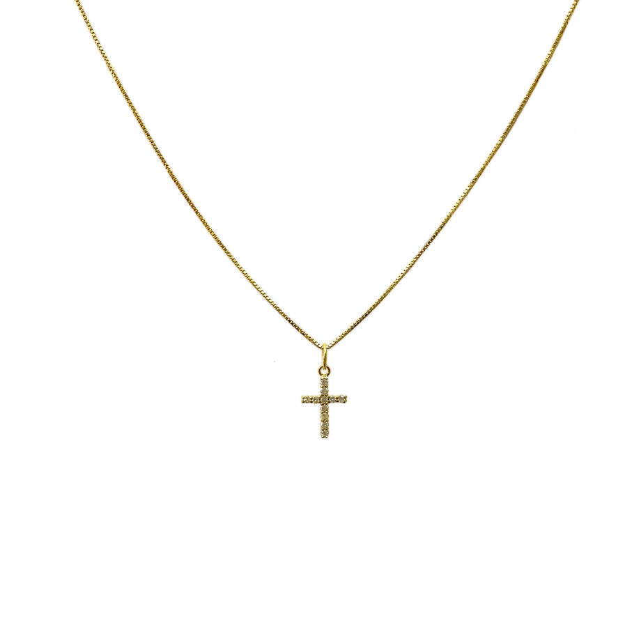 COLAR EM OURO AMARELO 18K COM DIAMANTES