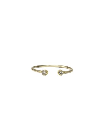 ANEL DE OURO AMARELO 18K COM DIAMANTES