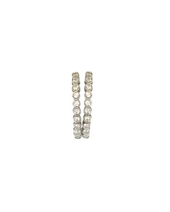 Piercing em ouro branco 18k com diamantes