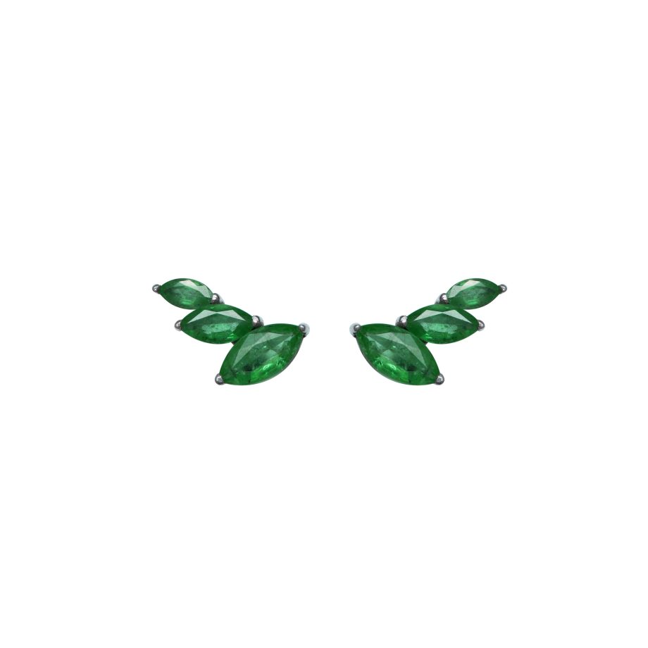 earcuff em ouro 18k com esmeraldas