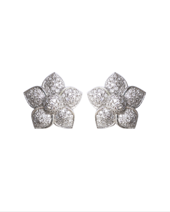 Brinco em ouro branco 18k com diamantes