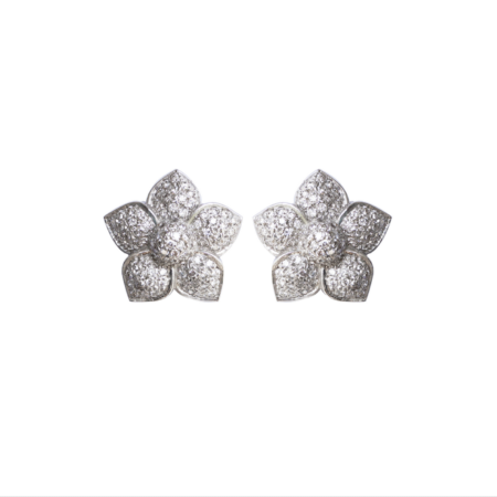Brinco em ouro branco 18k com diamantes