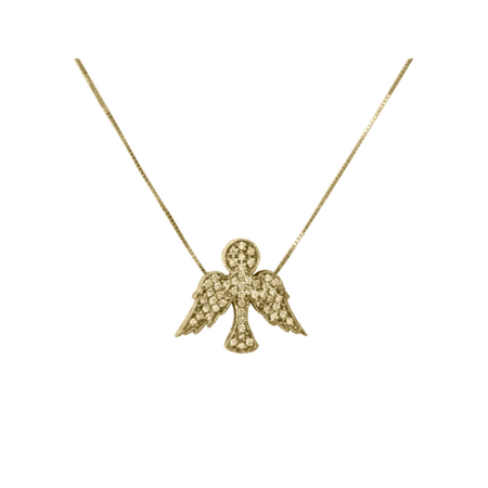 COLAR ESPÍRITO SANTO EM OURO AMARELO 18K COM DIAMANTES