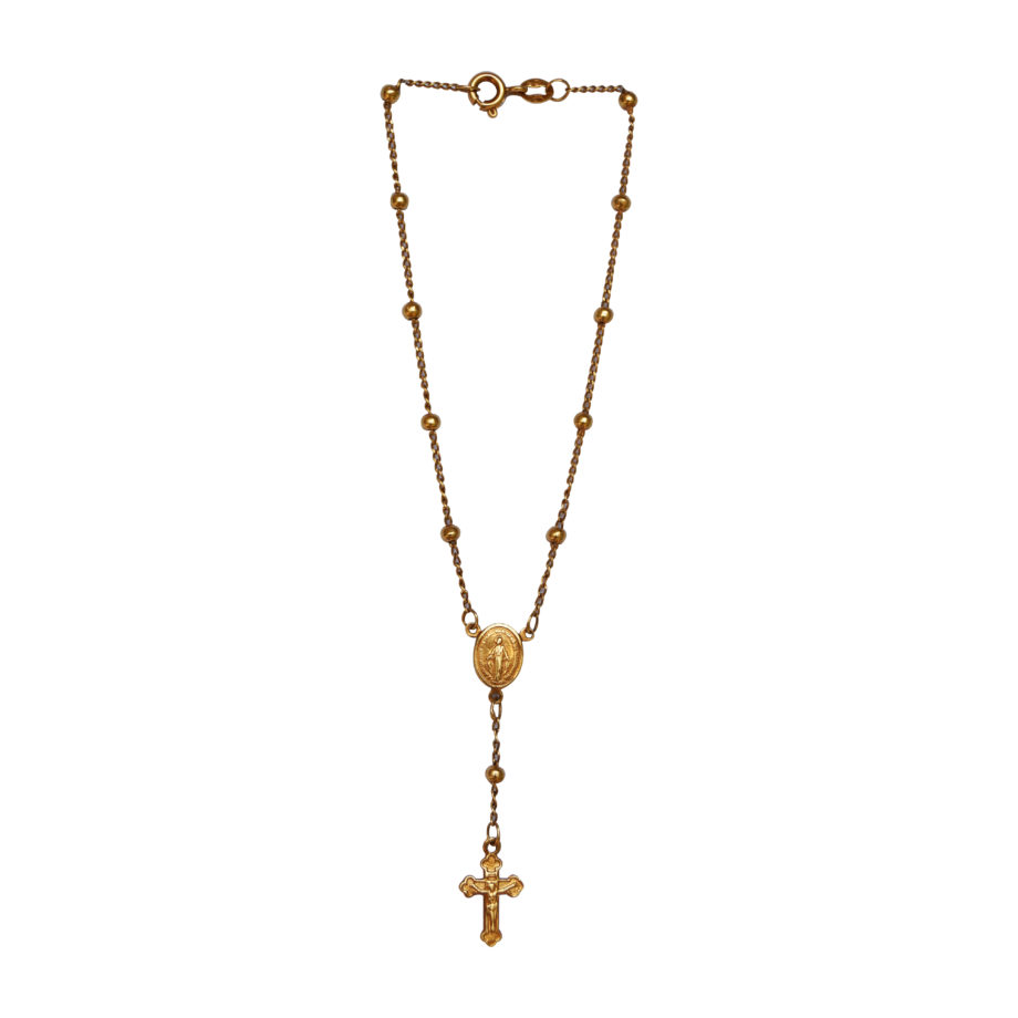Pulseira "terço" em ouro 18k