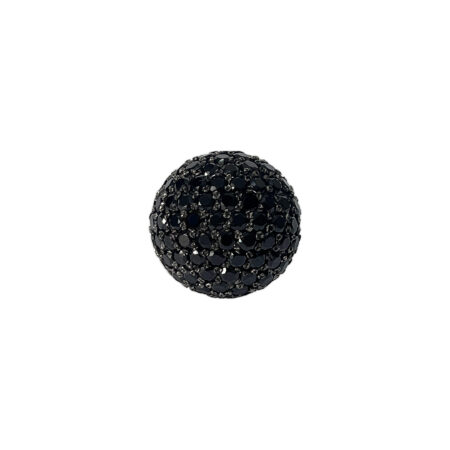 ANEL EM OURO 18K COM ESPINÉLIO NEGRP E BANHO DE RÓDIO NEGRO