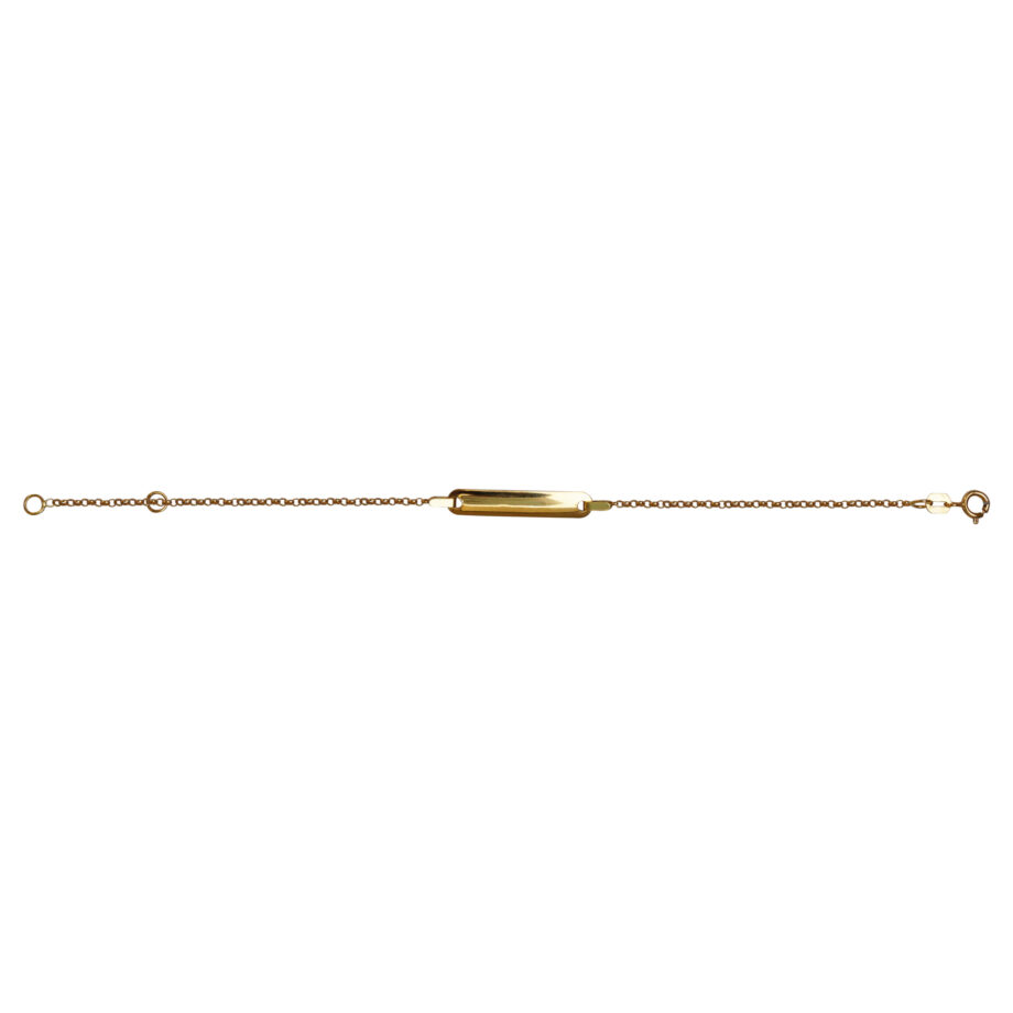 PULSEIRA DE OURO AMARELO 18K COM  PLAQUINHA
