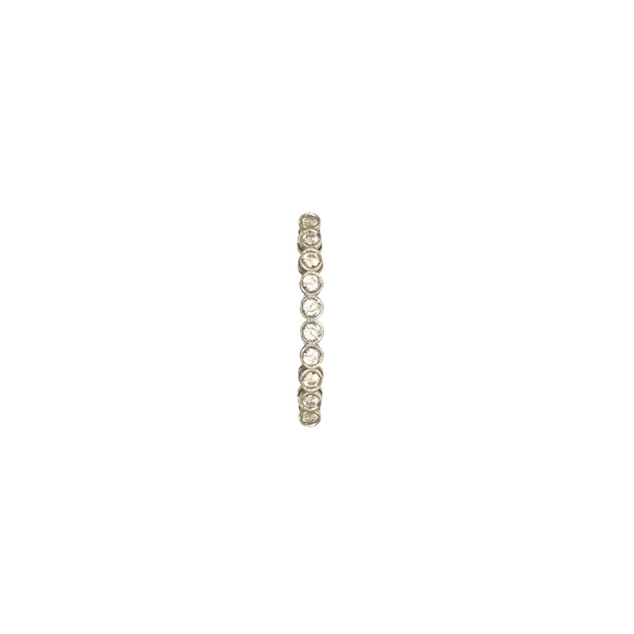 PIERCING EM PRATA DE LEI 925 COM TOPÁZIOS E RÓDIO BRANCO