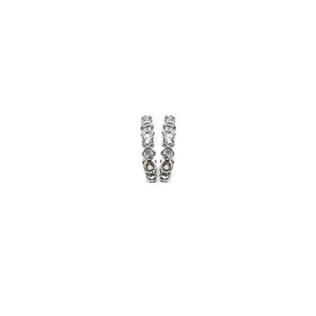 PIERCING EM PRATA DE LEI 925 COM TOPÁZIOS E RÓDIO BRANCO