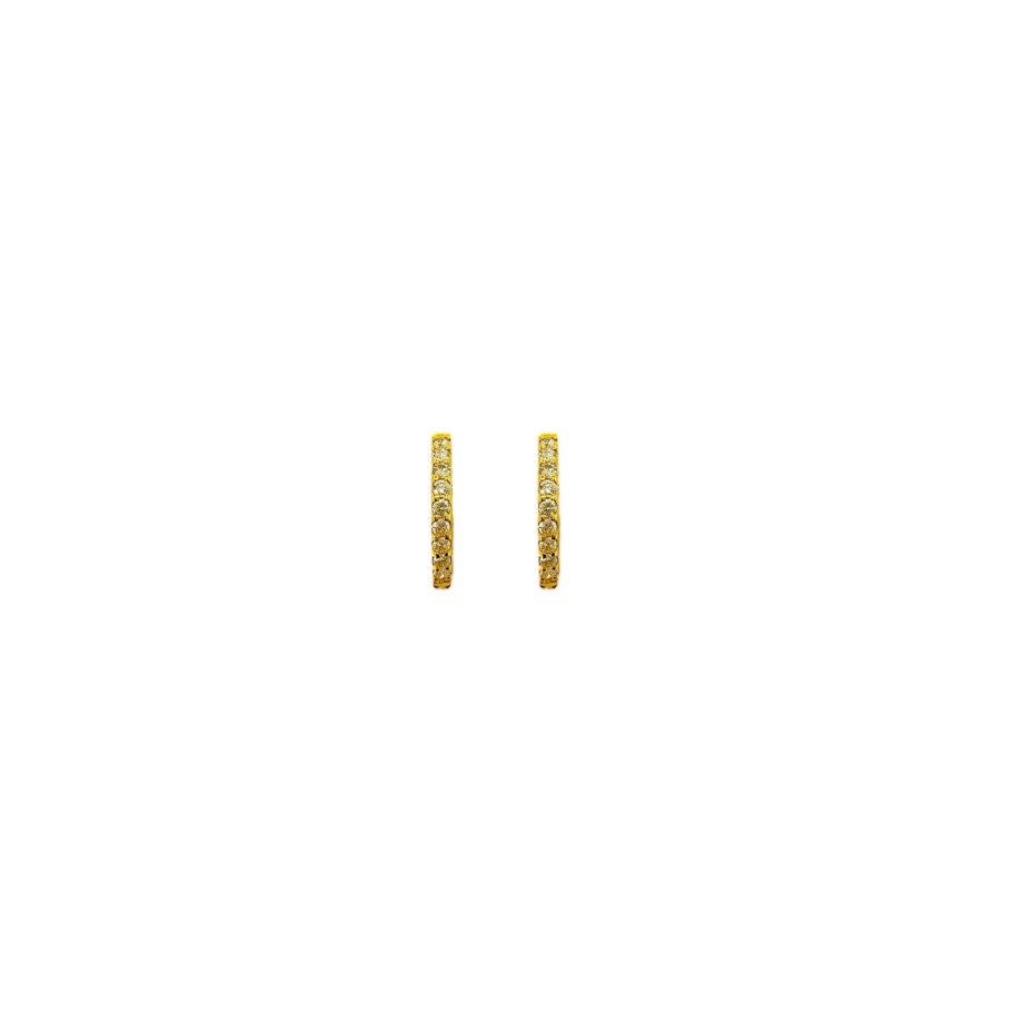 BRINCO EM OURO AMARELO 18K COM DIAMANTES