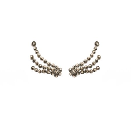 EARCUFF EM PRATA DE LEI 925 COM MARCASSITAS