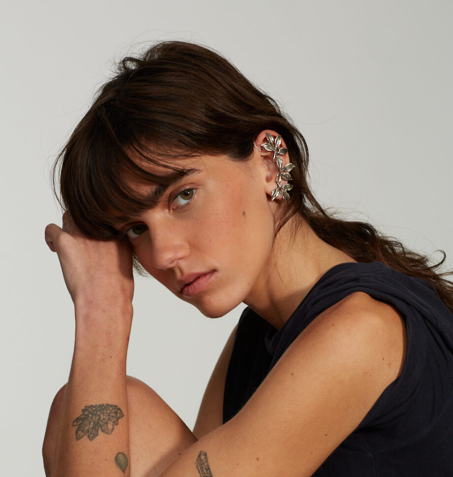EARCUFF EM PRATA DE LEI 925