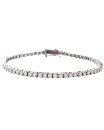 RIVIERA EM OURO BRANCO 18K COM DIAMANTE  E RÓDIO BRANCO
